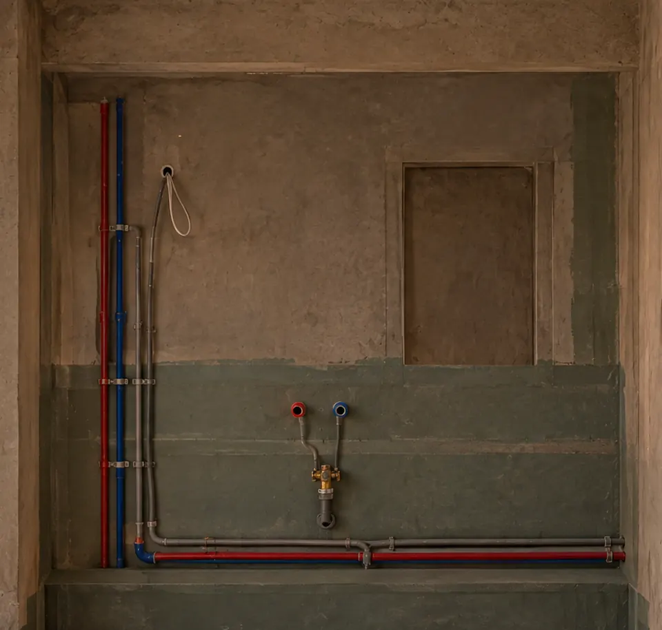 Example · Wall behind the vanity